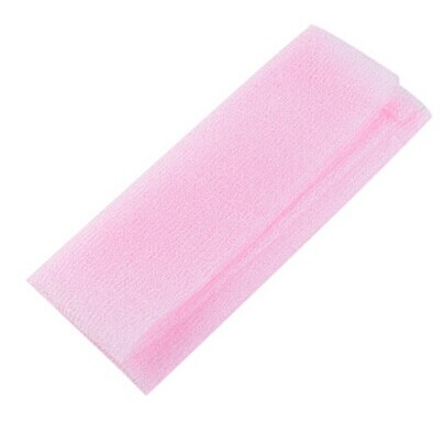 1Pc Nylon Japanese Exfoliating Beauty Skin Bath Shower Wash Cloth Towel Back Scrub Multi Colors 3 Colors: Pink