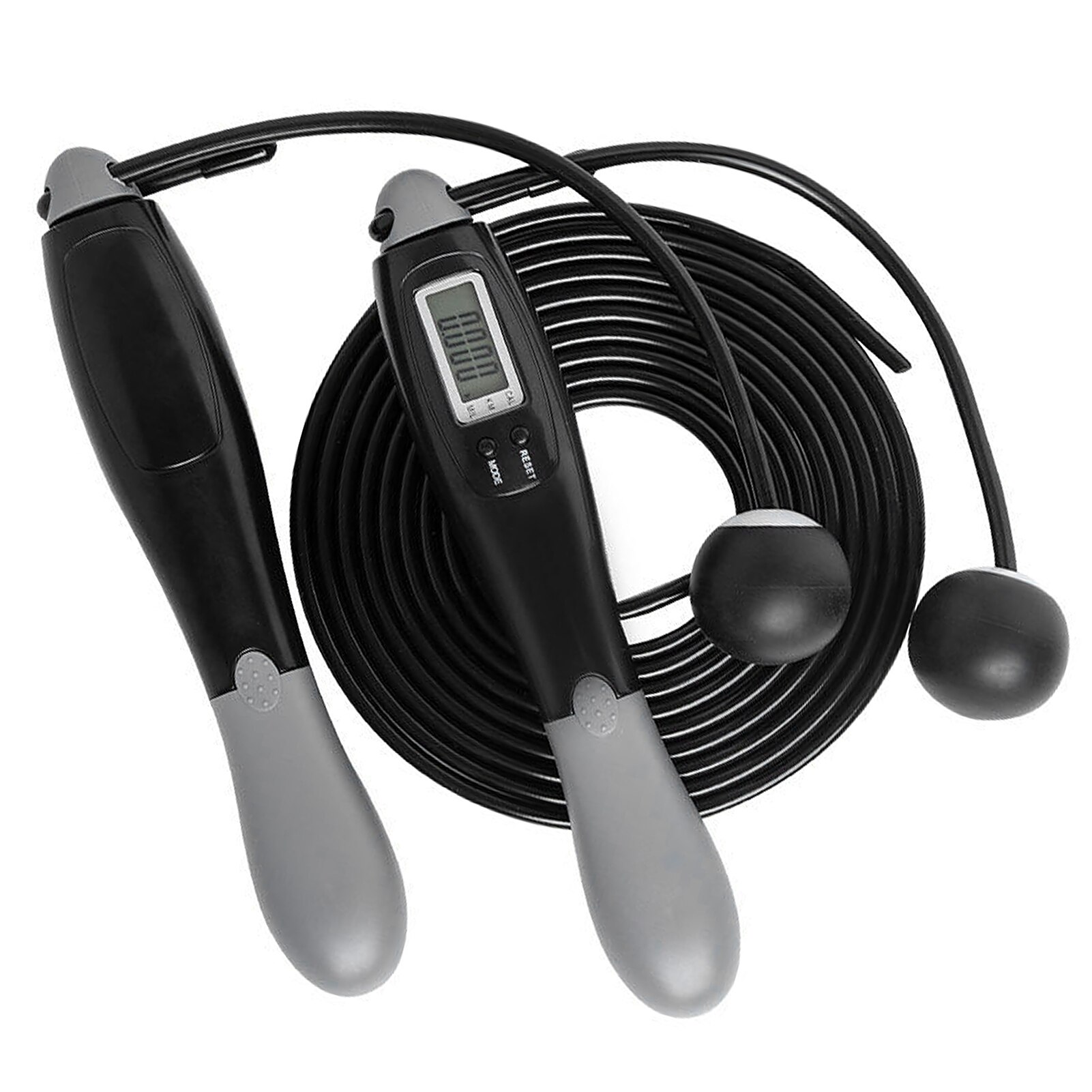 Fitness Equipment Intelligent Counter Jump Rope Steel Wire Ski Rope Two Way Jump Rope Adjustable Ski Rope Exercise Rope: Red