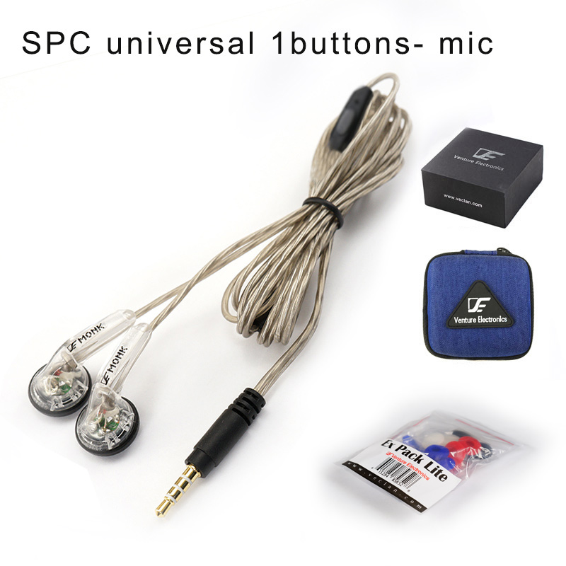 Venture Electronics VE Monk Plus SPC 3.5SE/2.5TRRS/4.4TRRRS Earbuds Hifi Earphones for pc & mobile phone: WHITE