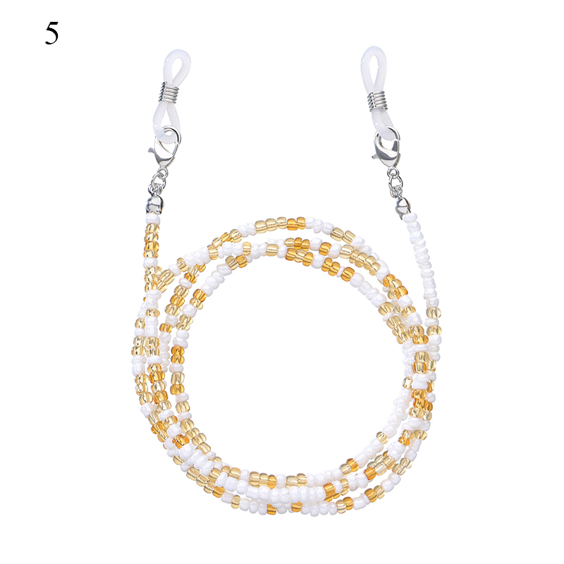 Neue Boho Maske Gurt Perlen Gläser Ketten Frauen Gesicht Maske Schlüsselband Anti Rutsch frauen Nacken Kette Für Brillen Kordon de anteojos: 5