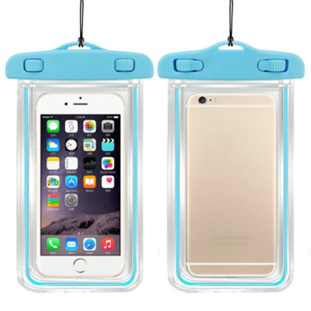 Sac étanche universel pour téléphone intelligent sous-marin clair scellé coque téléphone portable poche de natation couverture complète lumière de étui anti-poussière