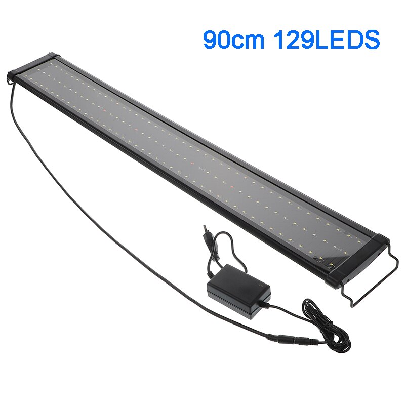 LED Aquarium Light Multi-Color Full Spectrum 30-110cm Super Slim Fish Tank Aquatic Plant Marine Grow Lighting Lamp: 90cm-EU PLUG