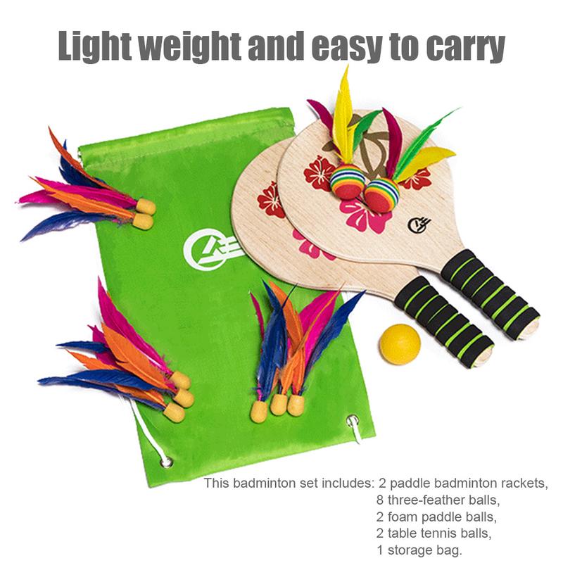 Spaß Strand schläger spiel einstellen Badminton schläger drinnen und draussen Badminton wettbewerb freundlicher Badminton schläger jugendlich erwachsene