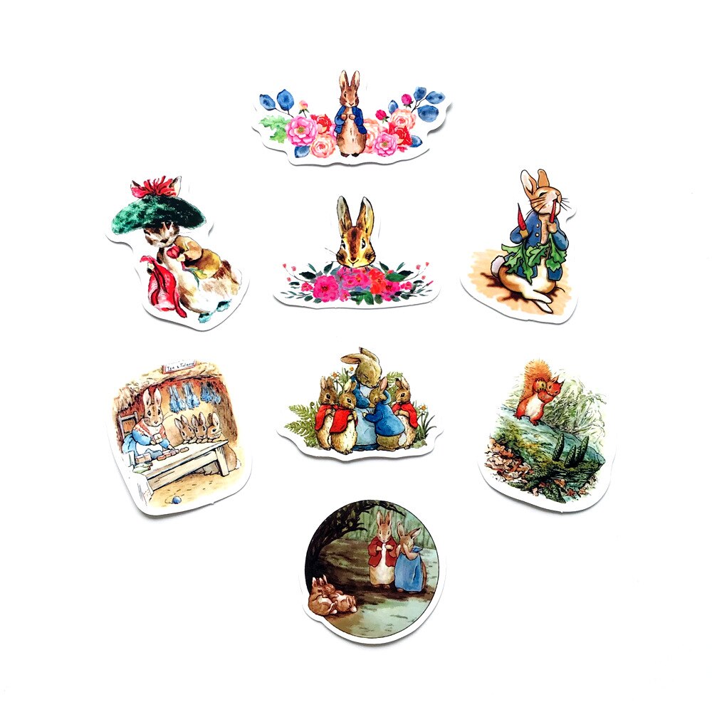 40PCS Retro Rabbit Waterproof Sticker DIY Scrapboo... – Grandado