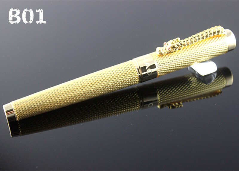 Jinhao 1200 Golden Dragon luxury business school office Writing Fountain Pen: Q