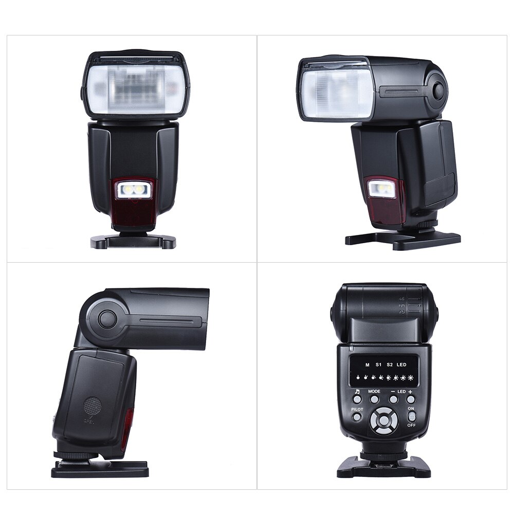 Andoer Ad-560 Ⅱ Universal Flash Speedlite Op-Camera Flash GN50 W/Verstelbare Led Licht Invullen Voor canon Nikon Olympus Pentax Dslr