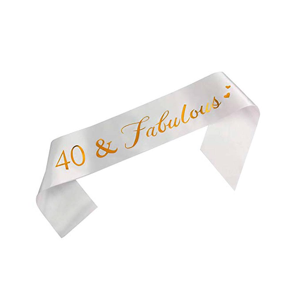 Tortenaufsatz „Hello 40“ In Gold – Mit Glitzer & Schriftzug „Forty And Fabulous“, 15,5 X 15,9 Cm, Für 40. Geburtstag Oder Jubiläum
