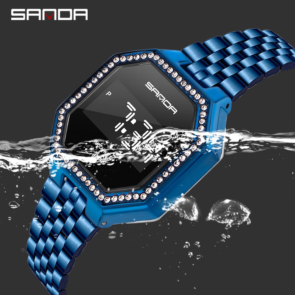 Mannen Horloges Sport Stalen Band Waterdicht Mode Elektronische Touch Screen Led Digitaal Horloge Heren Horloge Relogio Masculino