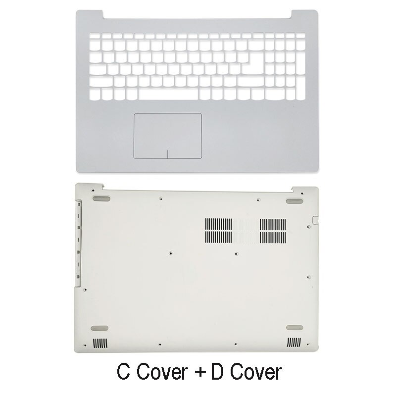 Coque arrière LCD pour ordinateur portable Lenovo, compatible avec IdeaPad 320 – 15 320-15IKB 320-15ISK 320-15ABR, lunette avant, charnières repose-paume, boîtier inférieur blanc