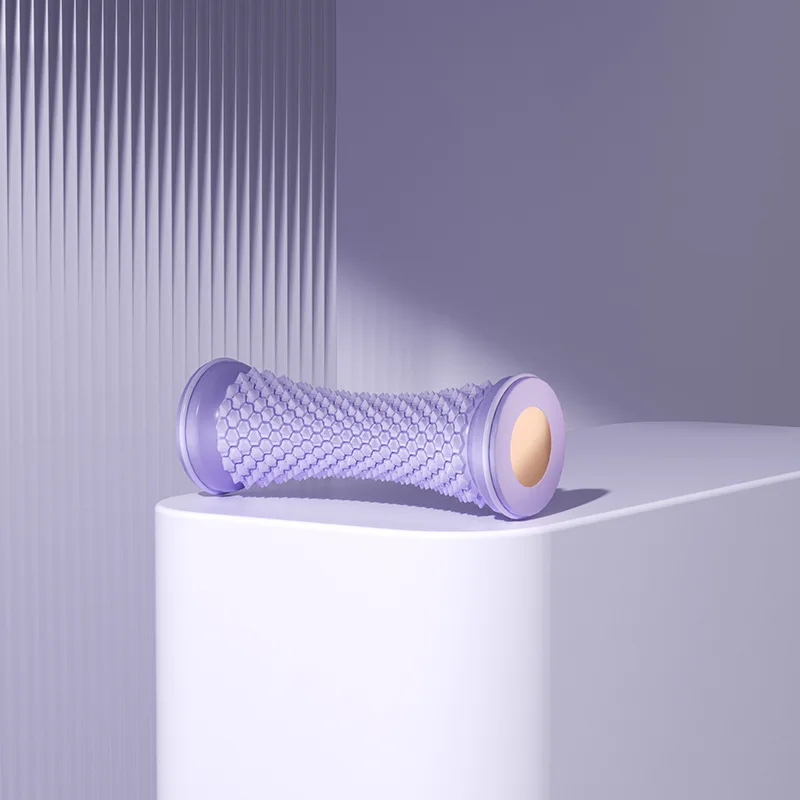 Foot Roller Massager for Flat Feet Improvement Plantar Fasciitis Prevention Foot Meridian Relaxation Reflexology Massage Tool: VIOLET