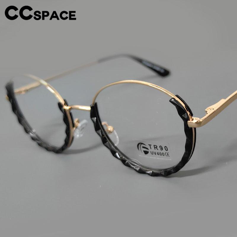 51012 Round Cat Eye Half-frame Plastic Titanium Glasses Frames Ultralight Men Women Optical Computer Glasses