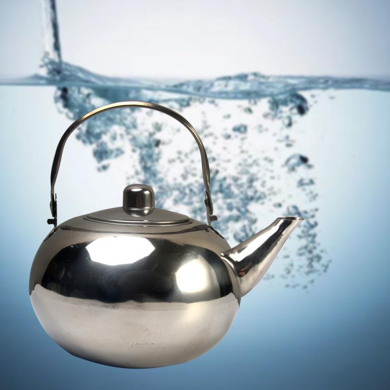 Tekanna stor kapacitet restaurang kaffebryggare hotell induktionsspis rostfritt stål vattenkokare säker hållbar bollform med filter: 16cm