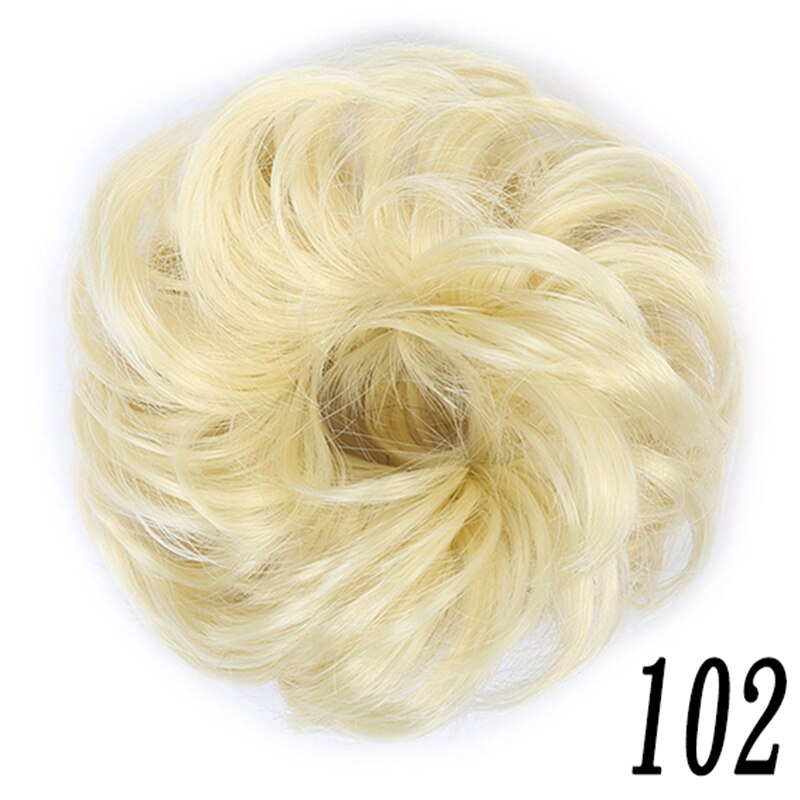 Xuanguang Rommelig Haarstukjes Voor Vrouwen Knot Elastische Chouchou Bun Opgestoken Donut Krullend Haar Touw: 102