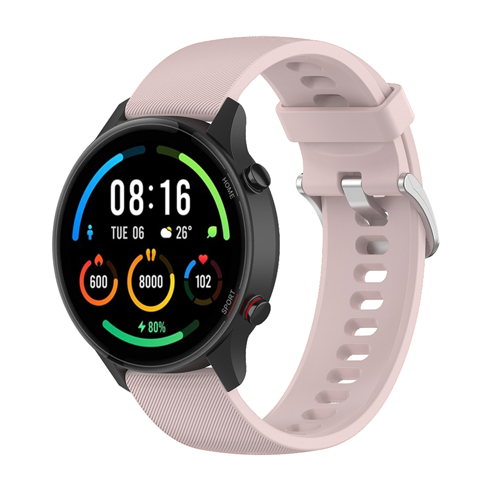 22mm blød silikone urrem til xiaomi mi watch color sportsurrem armbånd til xiaomi watch  s1 pro /s1 active /s2/ color 2: Rød sort