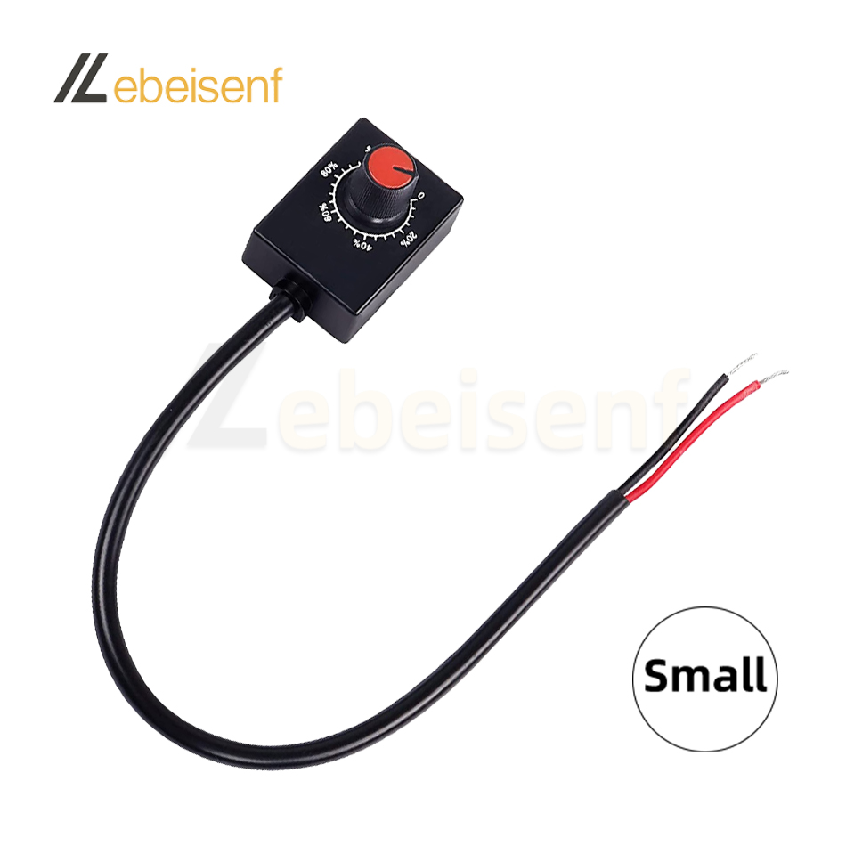 Mini regulador de perilla DC 0-10V 1-10V 0-100% interruptor de encendido/apagado potenciómetro electrónico de Control para luces LED de cultivo regulables controlador de potencia: Beige