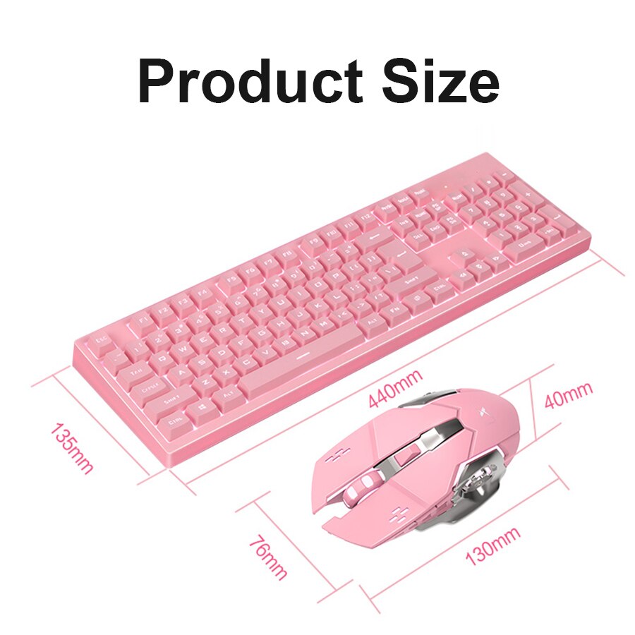 Wireless Gaming Keyboard Mouse Set Rechargeable PC Gamer Keyboard Backlit Mechanical Feeling Keyboard Game Mouse For PC Gamer