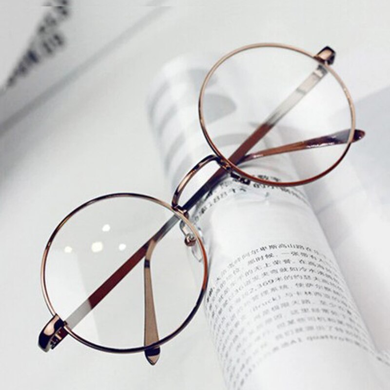 Óculos de miopia redondos clássicos com dioptria-1.0 a-4.0 vintage armação de metal mulher homem unisex óculos de visão estreita lente