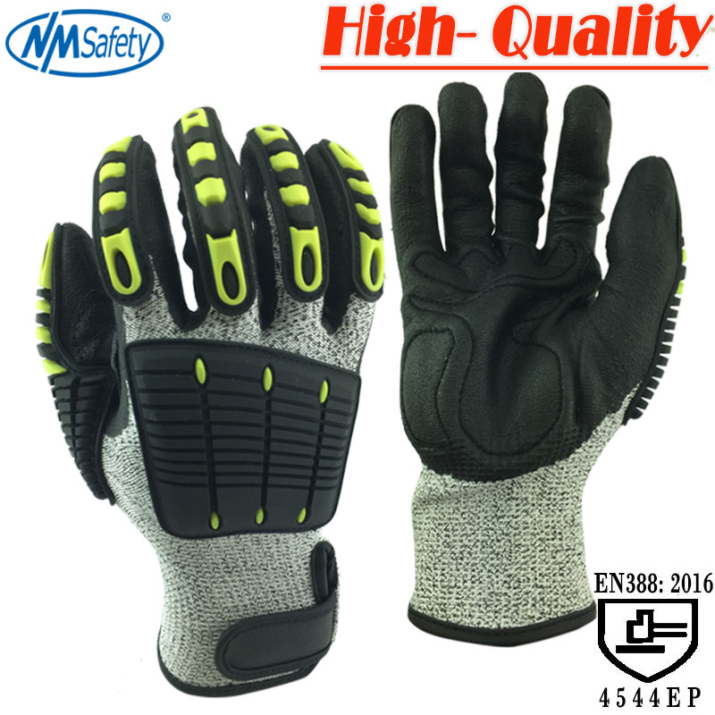 NMSafety Work Protective Gloves Cut-resistant &amp; Anti Vibration Safety Gloves HPPE+Anti Cut &amp; Shock Gloves