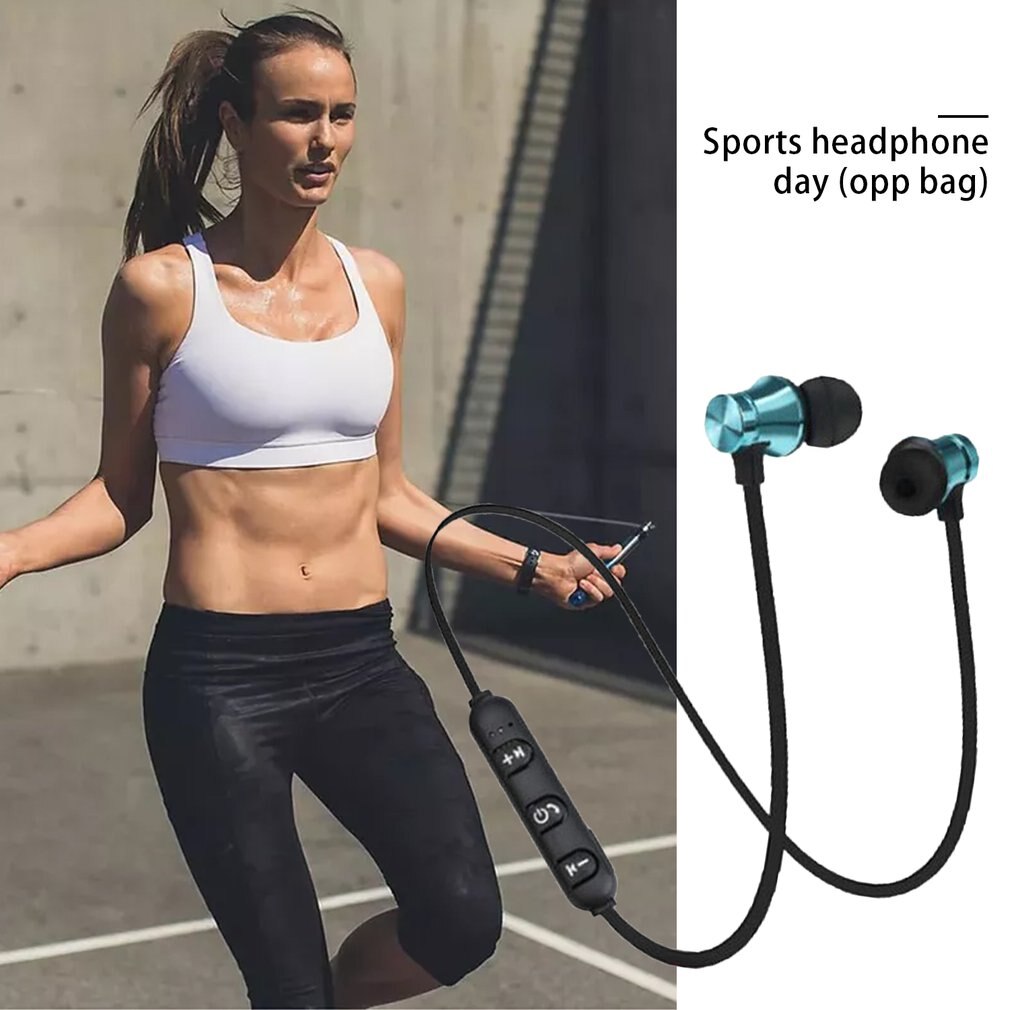 Sport Running Bluetooth Draadloze Oortelefoon Magnetische Headset Met Mic Active Noise Cancelling Headset Voor Telefoons En Muziek Bass