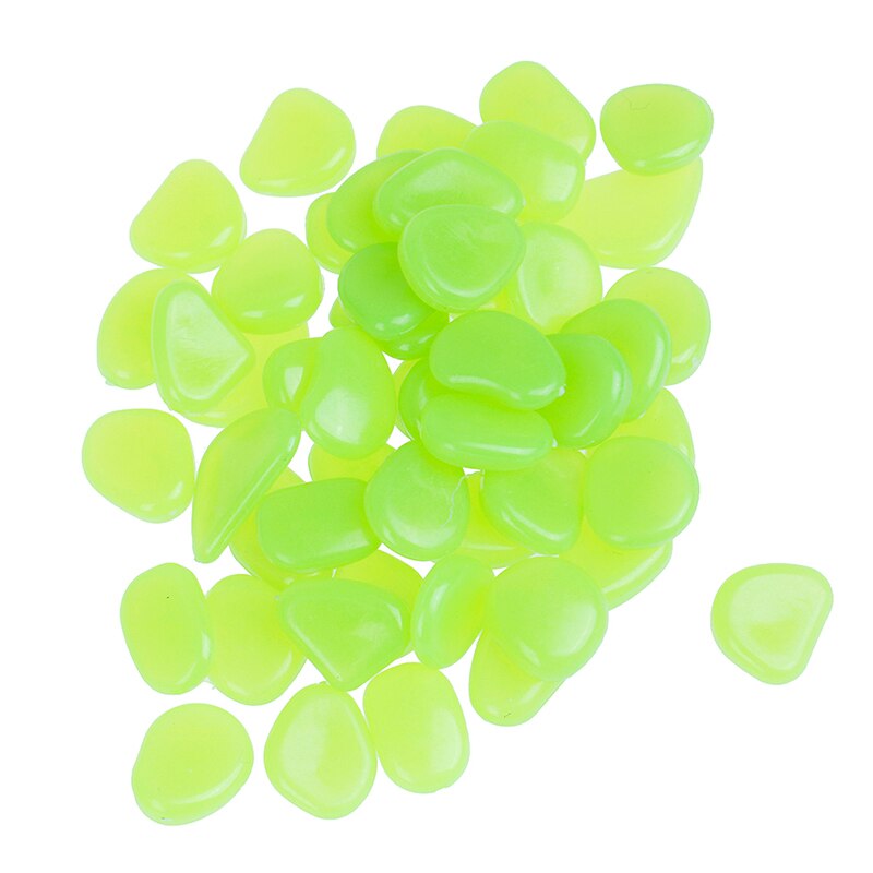 50Pcs Glow In The Dark Stenen Gloeiende Stenen Fluorescerende Heldere Pebbles Lichtgevende Stenen Voor Aquarium Tuin Decoratie: B