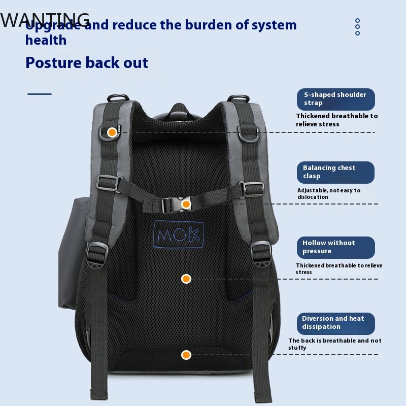 Svarta fotbollsryggsäckar för pojkar, hårda ortopediska skolväskor för mellanstadiet, usb-laddning, multifunktionell ryggsäck
