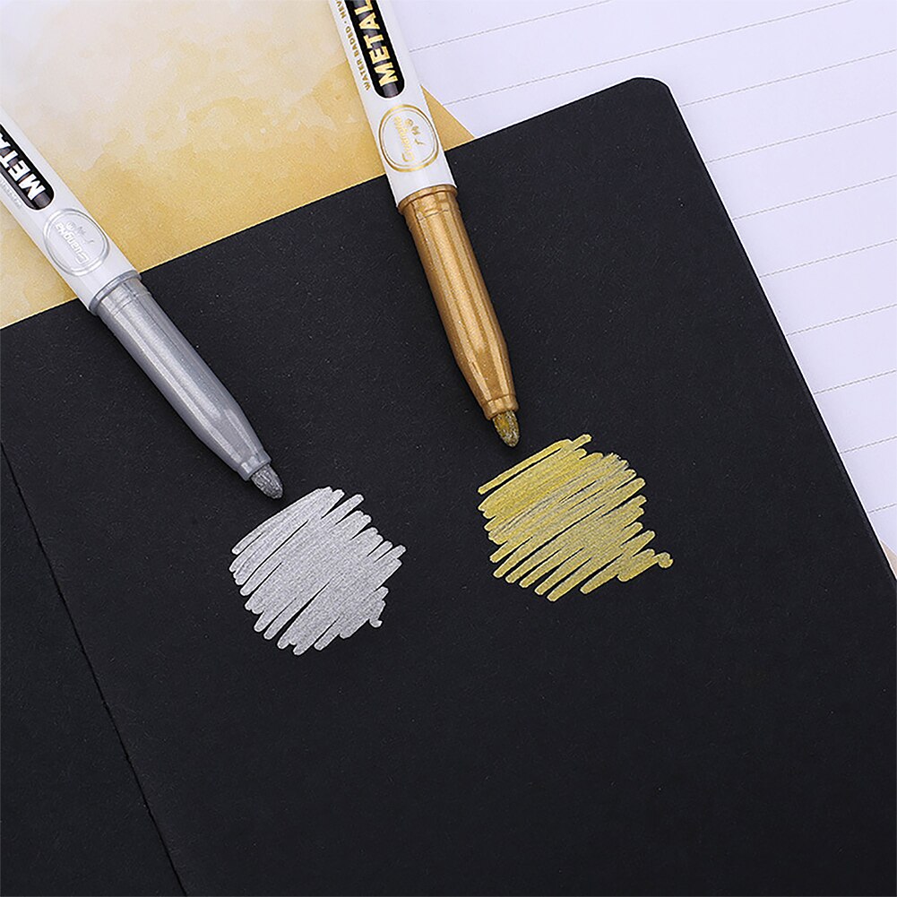 2pcs Writing Stationery Ergonomic School With Lid Multifunction Waterproof Portable Drawing Pen Student Greeting Card Marker DIY