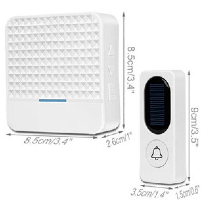 Smart Home Wireless Long Range Doorbell With 52 Chimes & Solar Charging Transmitter Can Reach max 100meters Distance