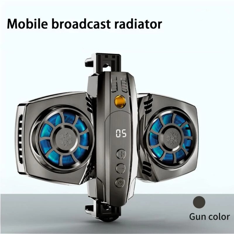 Telefoon Radiator Temperatuur Display Rgb Dual Koelventilator Gaming Telefoon Cooler Voor Iphone Xiaomi Huawei Samsung