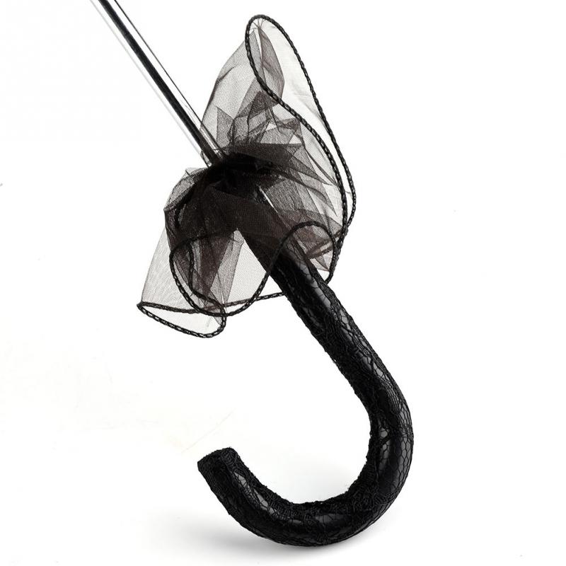 Vintage sort farve blonde paraply parasol til dame kvinder bryllup fest fotografering dekor rekvisitter blonde paraply dekoration