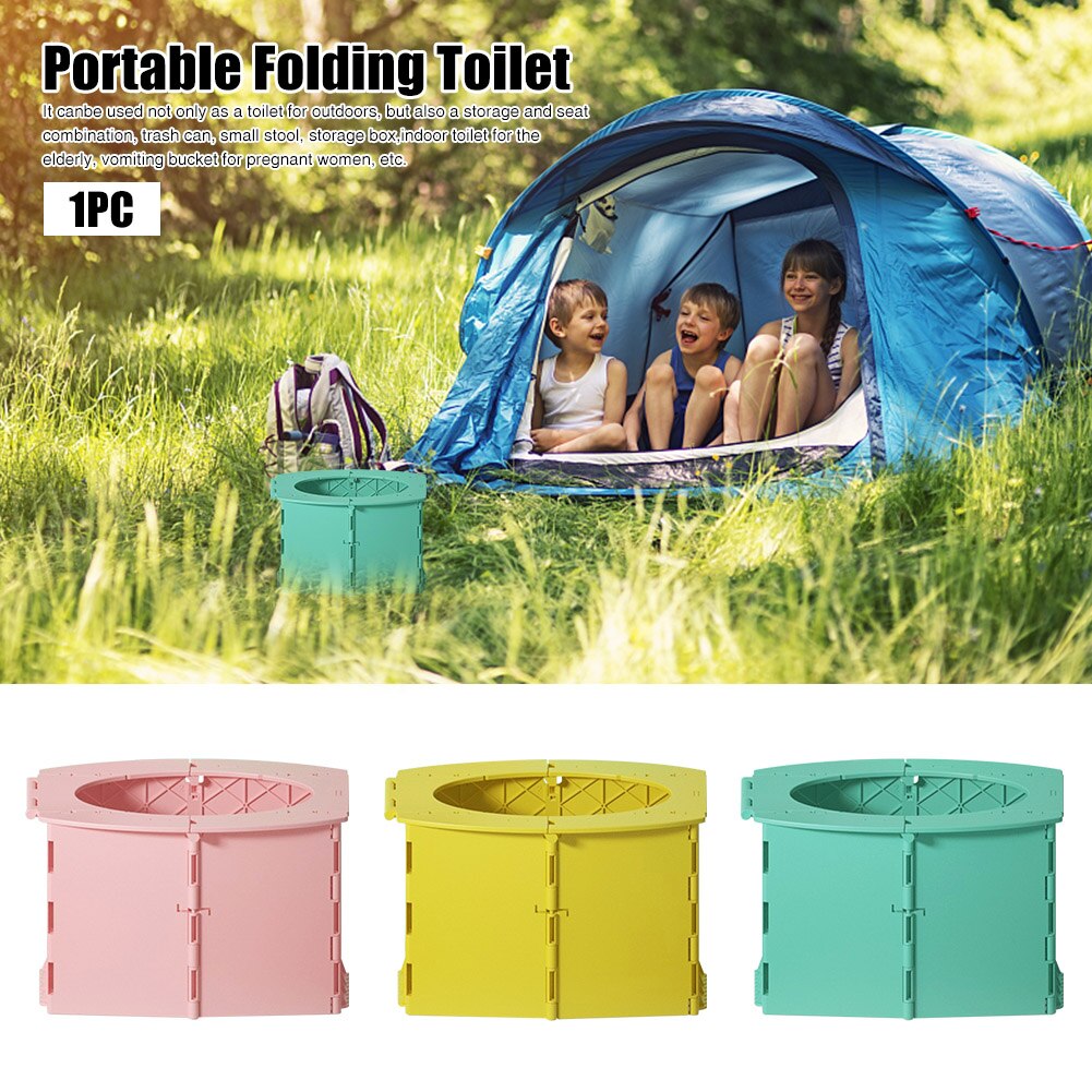Camping hjem til børn let rengøring porta potte nødtop foldet toilet