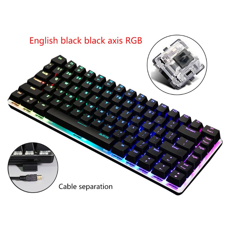 Ajazz AK33 Mechanical Keyboard 82 Keys Russian/English Layout Gaming Keyboard: 10