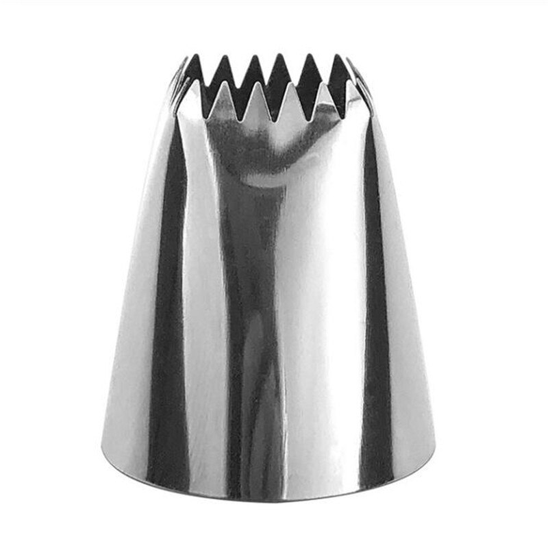 Grote Maat Plein Icing Piping Nozzles Cake Decorating Pastry Tip Sets Fondant Cake Decorating Mold Gereedschap 2 Maten: 24 teeth