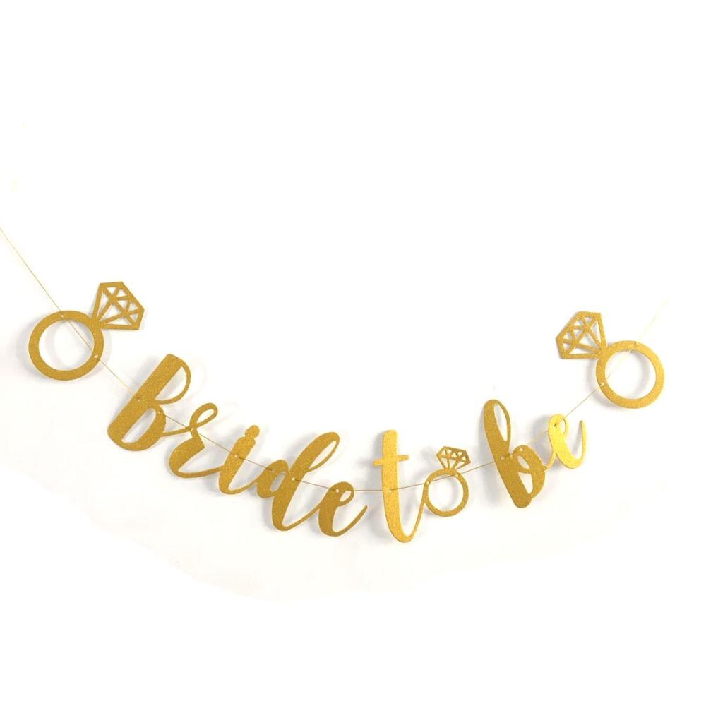 Banderole à bague en diamant scintillante | Décoration de fête d'enterrement de jeune fille, de fiançailles et de mariage: C