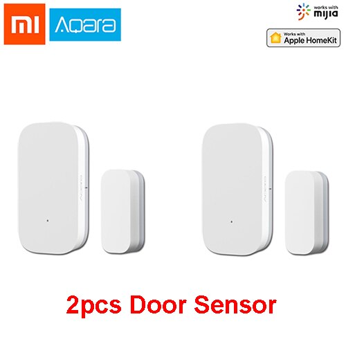 Aqara smart Home Kit Mijia gateway Hub Human Body Sensor Wireless Switch Temperature Humidity Water Leakage alarm set: 2pcs door sensor