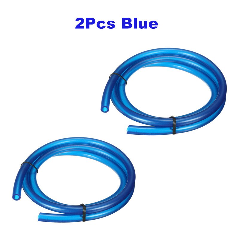 2Pcs 1M Motorcycle Motorbike Fuel Hose Line Petrol Gas Oil Hose Pipe Tube ATV Mini Moto Dirt Pit Bike For Honda Yamaha Suzuki: 2Pcs Blue