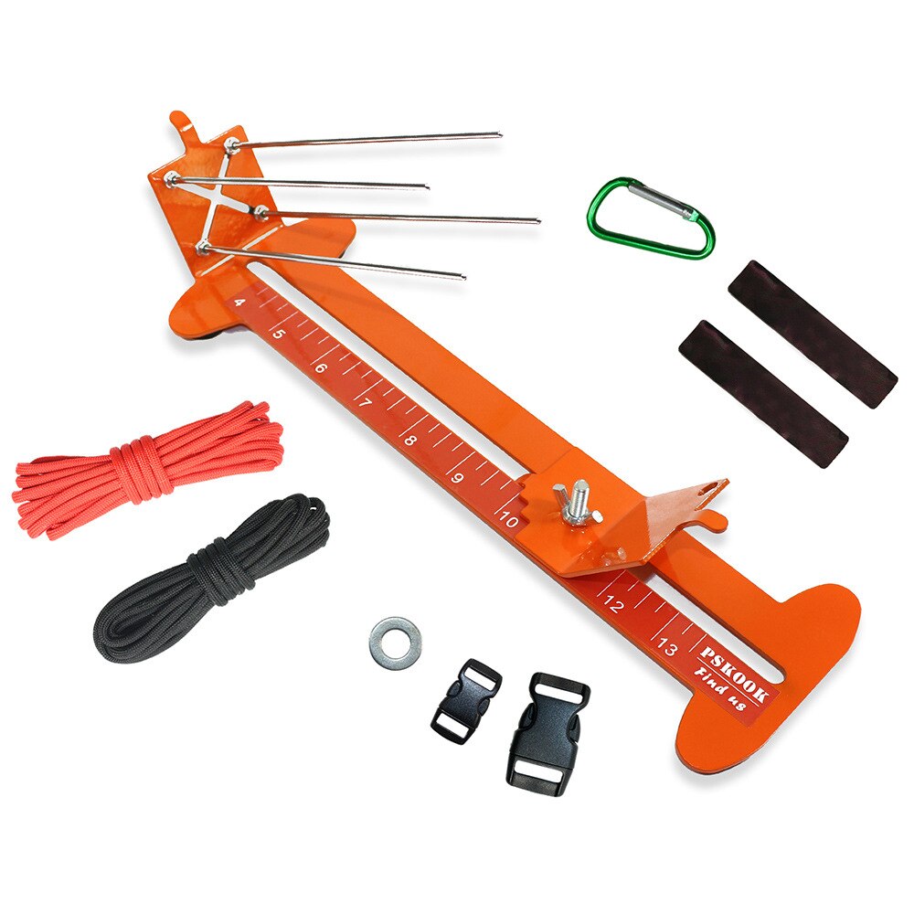 Plantilla de puño de mono y Paracord para hacer pulseras, Kit de herramientas de Paracord, tejido de Metal ajustable, manualidades DIY, novedad: Naranja