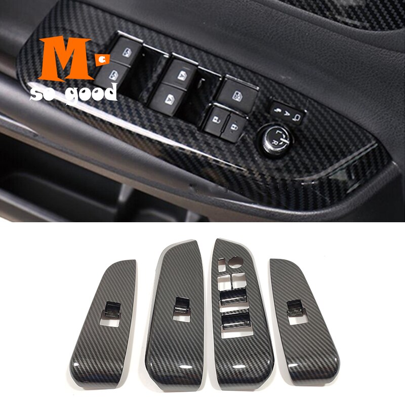 Voor highlander kluger 15 16 17 auto deur armsteun raam glas lift bedieningsschakelaar afdekking trim auto styling accessoires