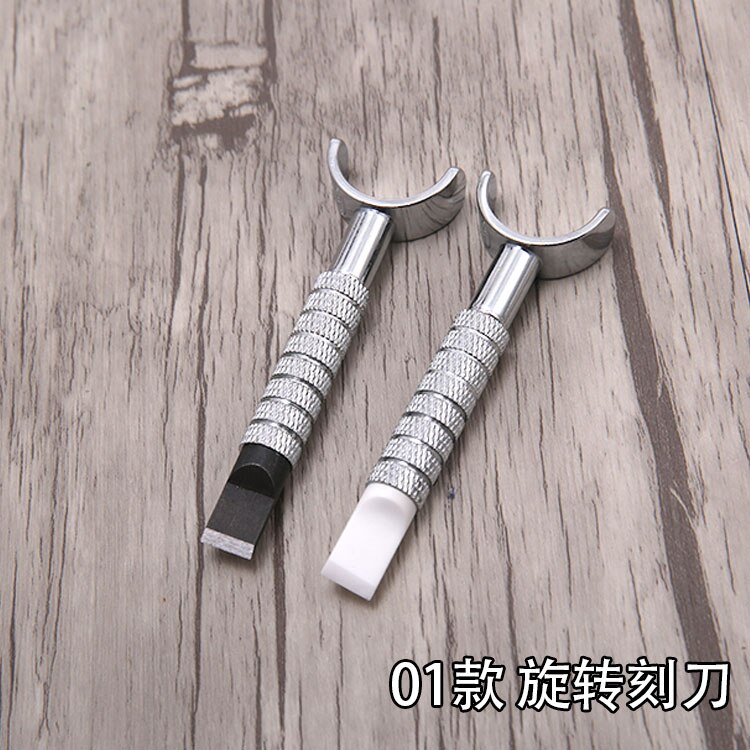 Leather Handwork Tool Rotary Swivel Knife Nicking Tool Ceramic Knife Head Perfect for Manual Leather with Extra Angle & Blades
