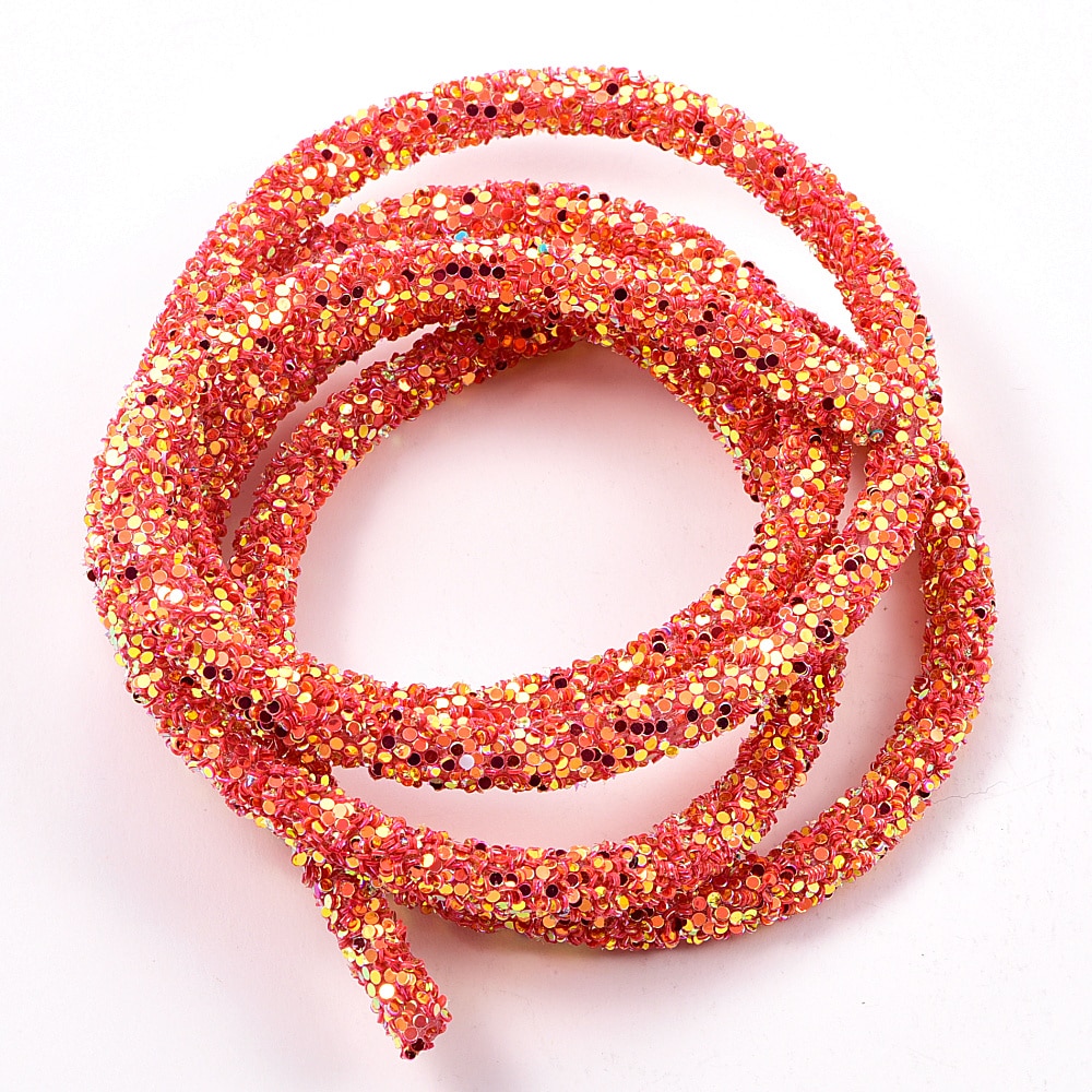 1 Iarda 6 millimetri di trasporto Della Resina di Scintillio di Strass Corda Mulit Colori Del Cavo Del Tubo Corda Strass Guarnizioni per Le Decorazioni di Nozze F0144