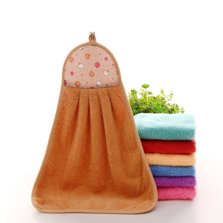 Koral fløjl køkkenhåndklæder mikrofiber rengøringsklud køkken hænge håndklæde blødt absorberende håndklæde