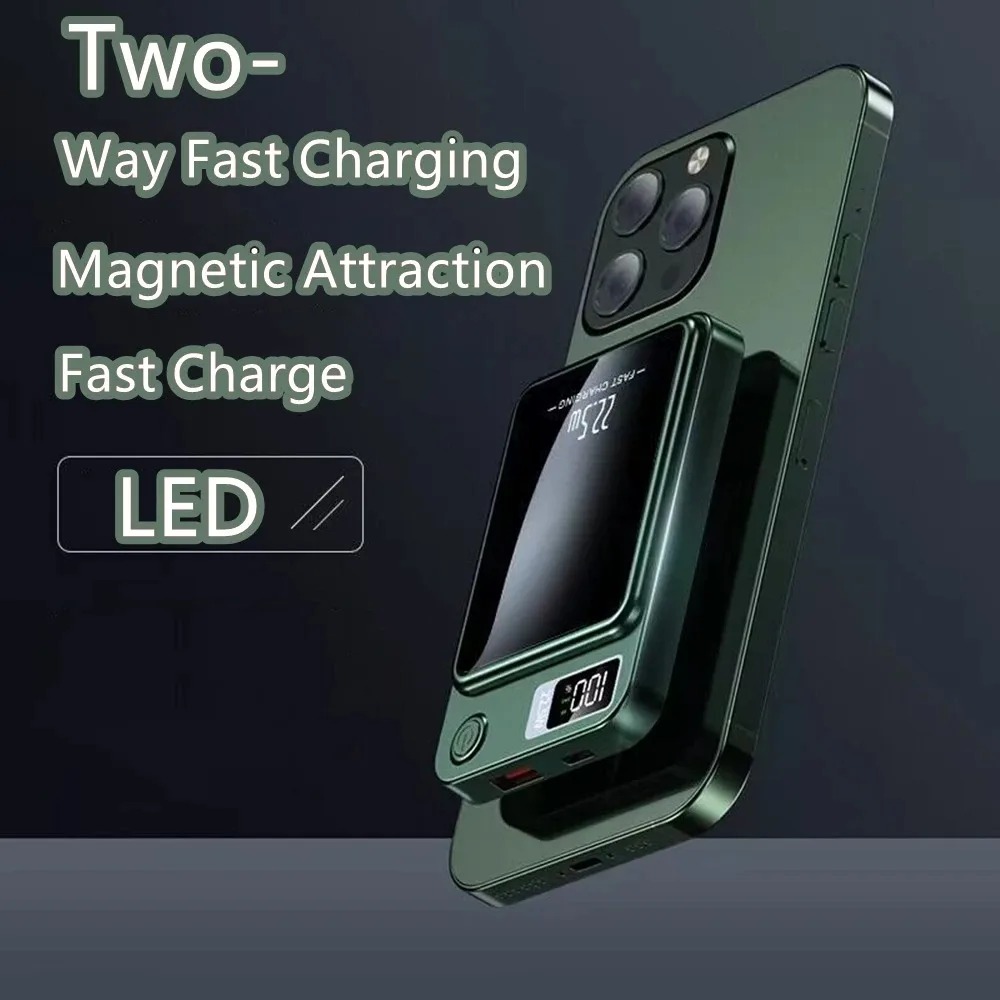200000mAh ultra-large capacity Fast Charging Xiaomi Magnetic Wireless Power Bank 22.5w Portable Type C Mini Power Bank For Ipho
