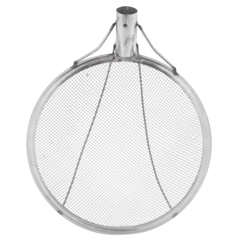 Portable Fishing Landing Net Steel Wire Alloy Frame Fishing Keeper Netting