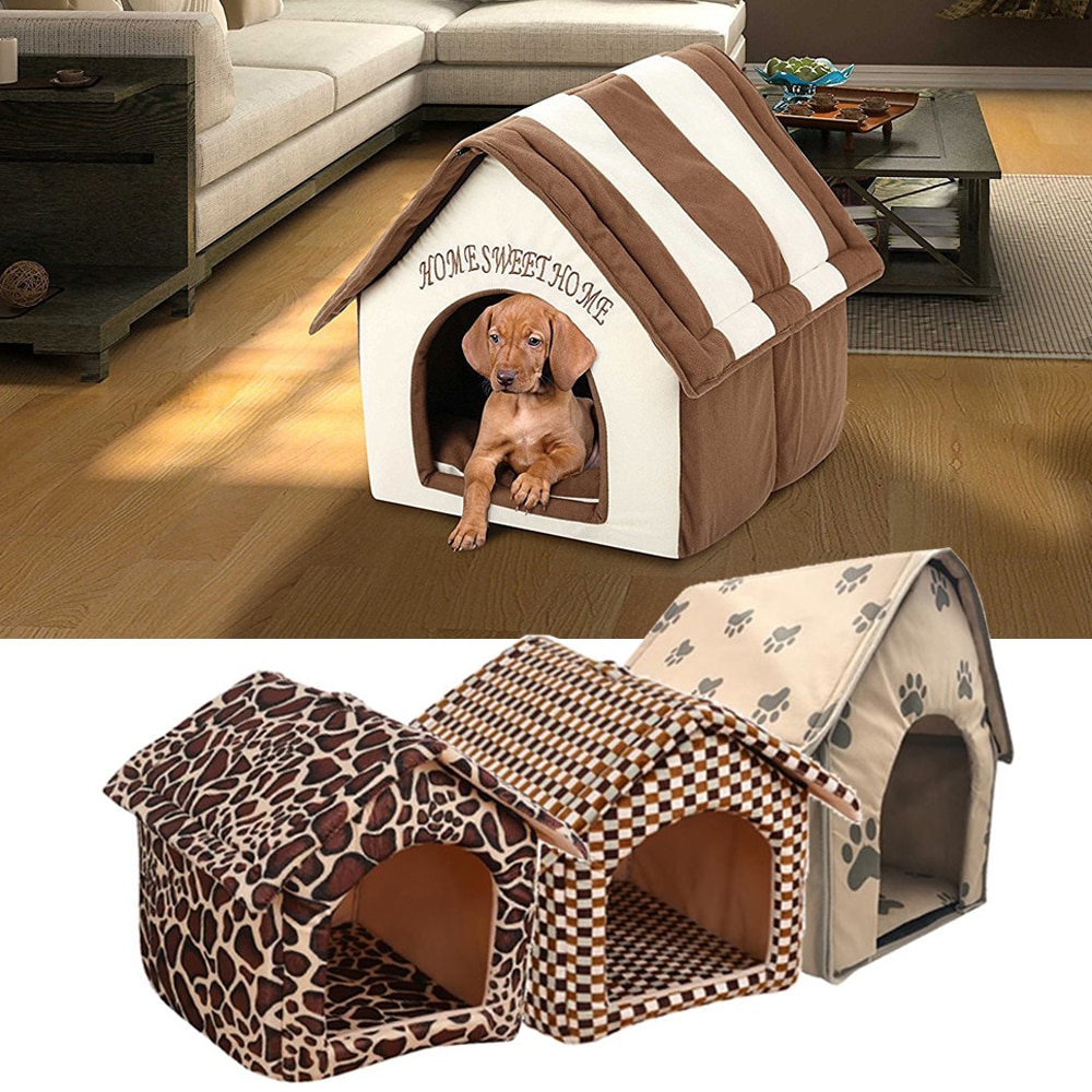 View of Dog House Dog Bed Foldable Cat House Small Footpri... – Vicedeal