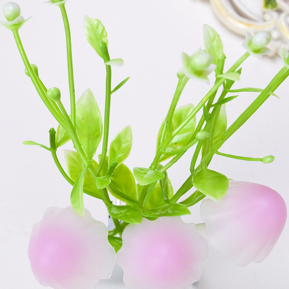 Lyssensor champignon kanin led nat lys rgb sød svamp børn baby soveværelse dedside stik væglampe drømme nat lys