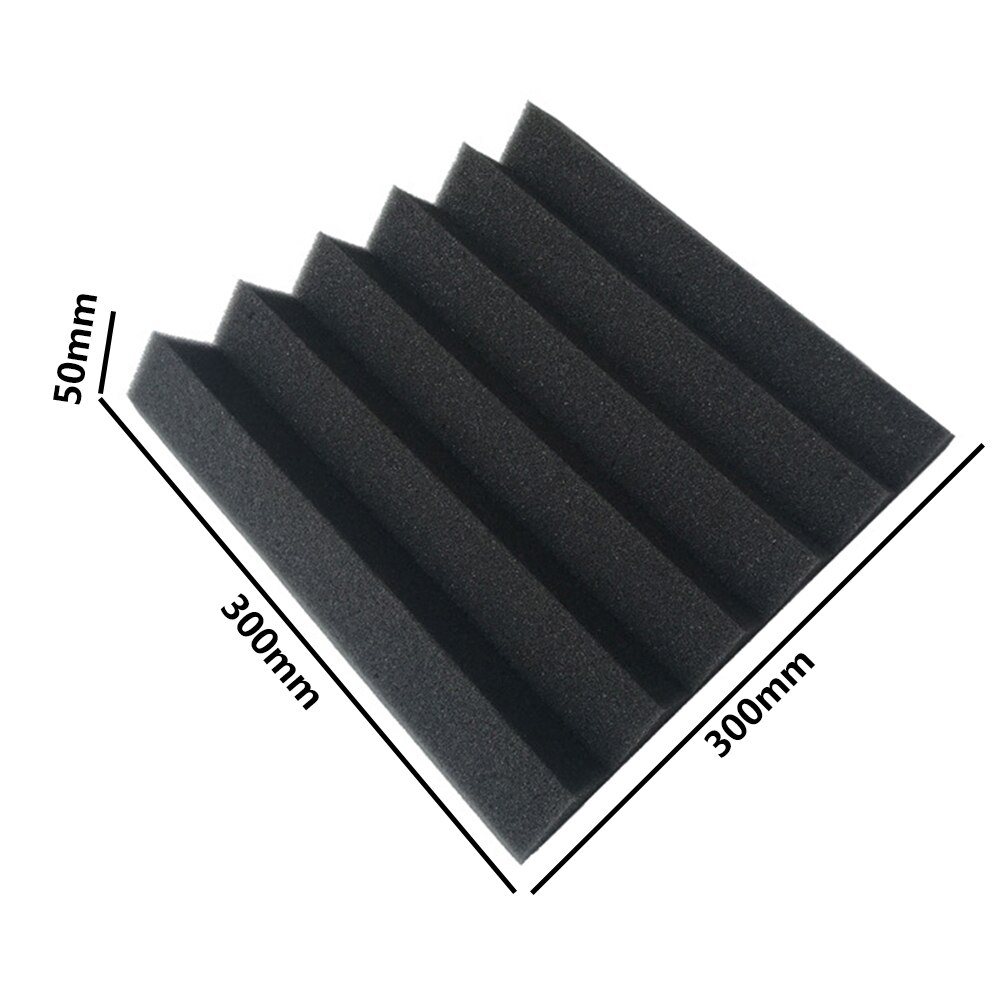 6/12 Pcs 300X300X25 Mm Geluiddichte Schuim Panelen Absorptie Spons Geluid Stop Absorptie Spons Drum kamer Accessoires Katoen Board