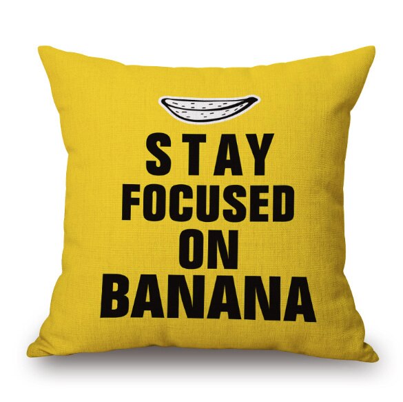 Pop Art Banaan Muziek Glas Moderne Sierkussen Cover Decoratieve Massager Kussens Linnen Zip DIY Home Decoratie 'X18': green