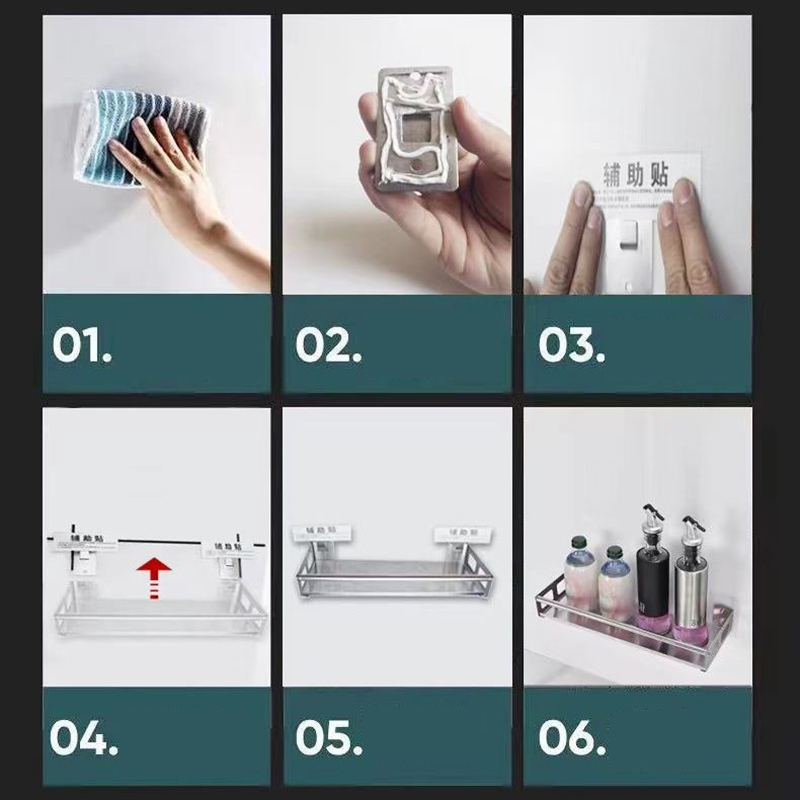 Keuken Kruidenrek Rvs Muur Gemonteerde Opslag Planken Kruiden Fles Rack Badkamer Punch-Gratis Organizer Rack