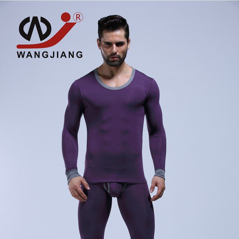 WJ Long Johns – ensemble de sous-vêtements pour hommes, Pantalon thermique, String, pyjama, sous-vêtements thermiques: 2006-TZ3purple / L