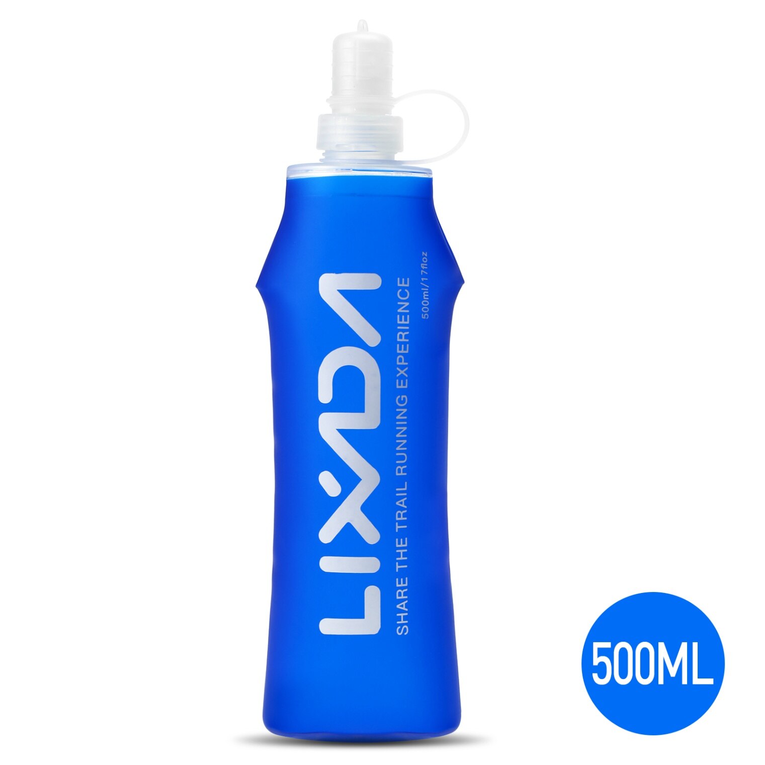 Lixada Weiche Flasche Falten BPA FREI Trink Wasser Flasche für Laufen draussen Wandern Radfahren 250mm 300mm 380mm 500mm: 500ml