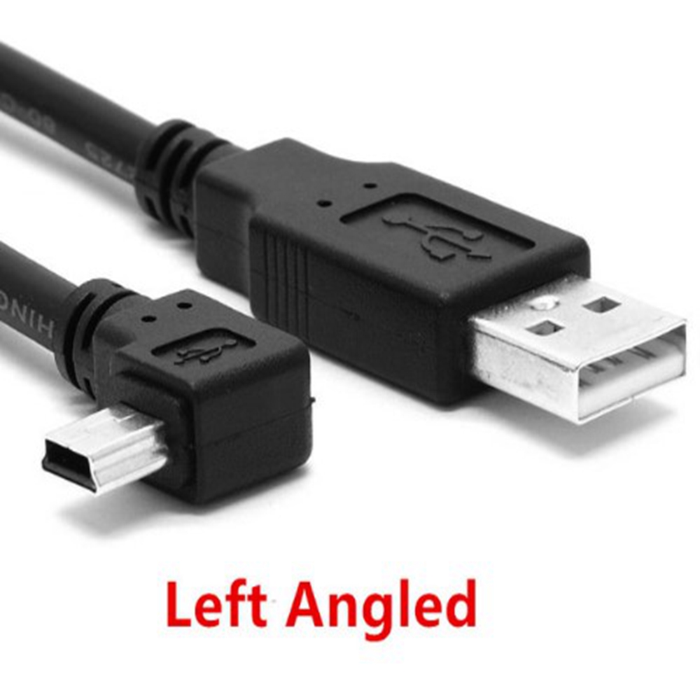 USB 2.0 Male to Mini USB B Type 5pin 90 Degree Up & Down & Left & Right Angled Male Data Cable 0.25m/0.5m/1.8m/5m: Left Angled / 0.25M